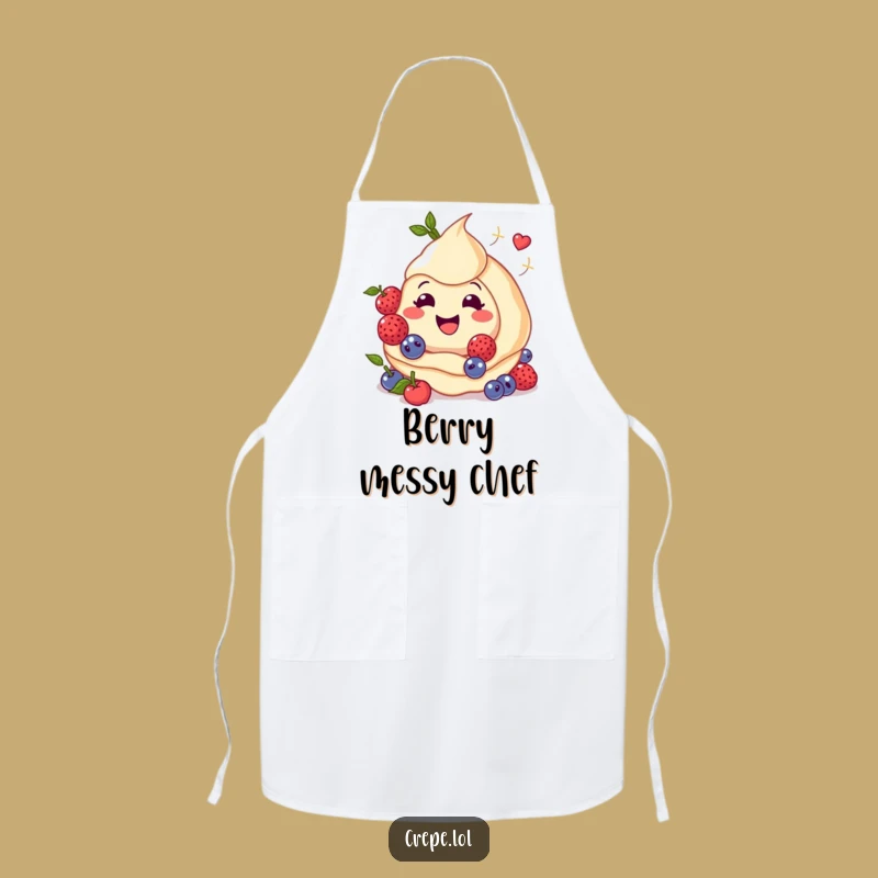 Funny Berry Crepe Apron - Kitchen Fun Gift!