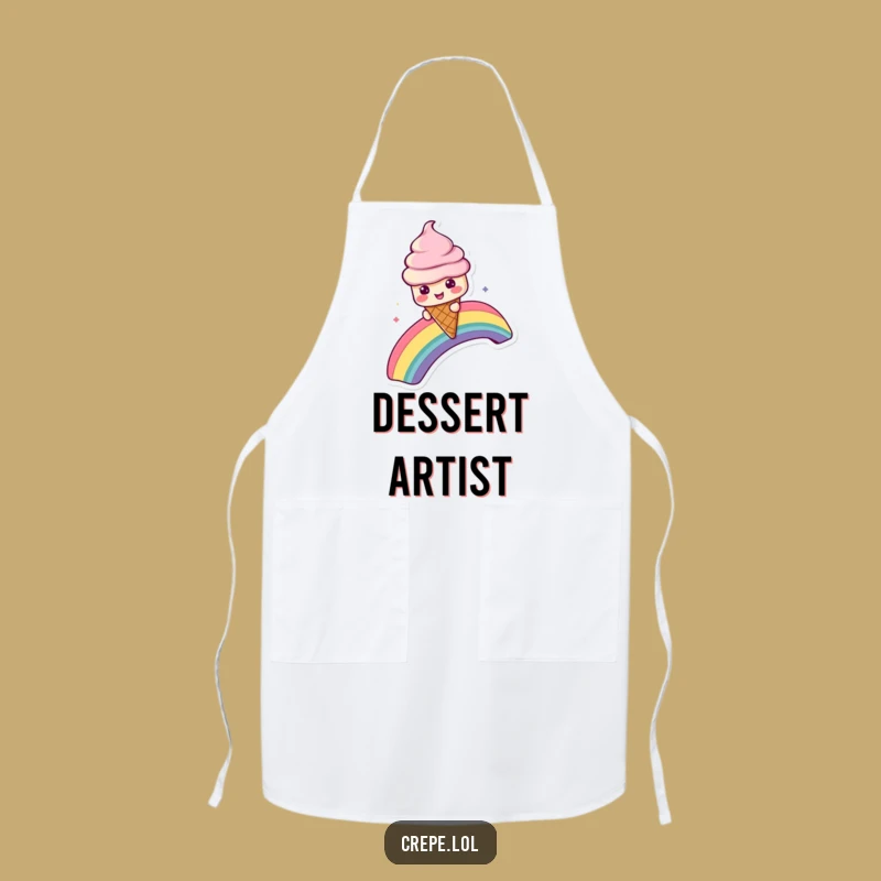 Funny Ice Cream Apron: Rainbow Cone Chef, Perfect Funny Gift!