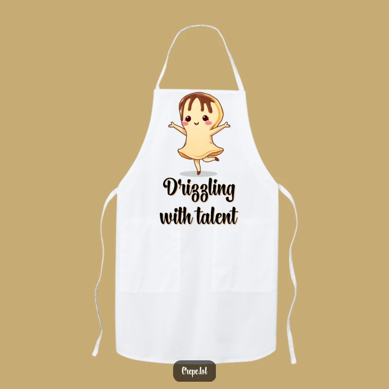 Funny Chocolate Crepe Pirouette Apron - Culinary Art Gift