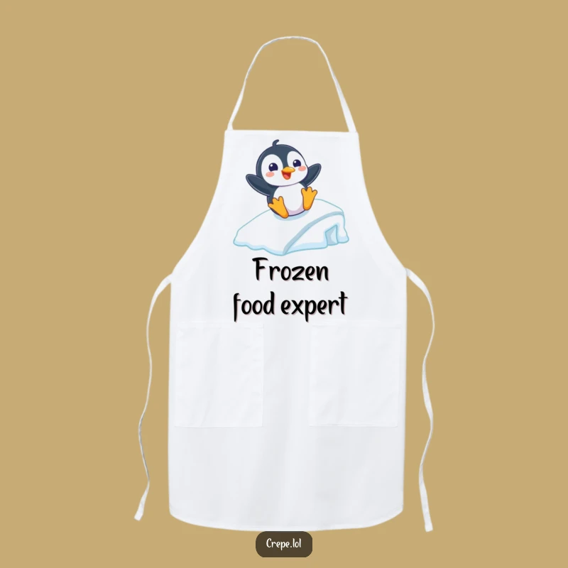 Funny Penguin Sliding Ramp Apron, Cook with Playful Winter Charm