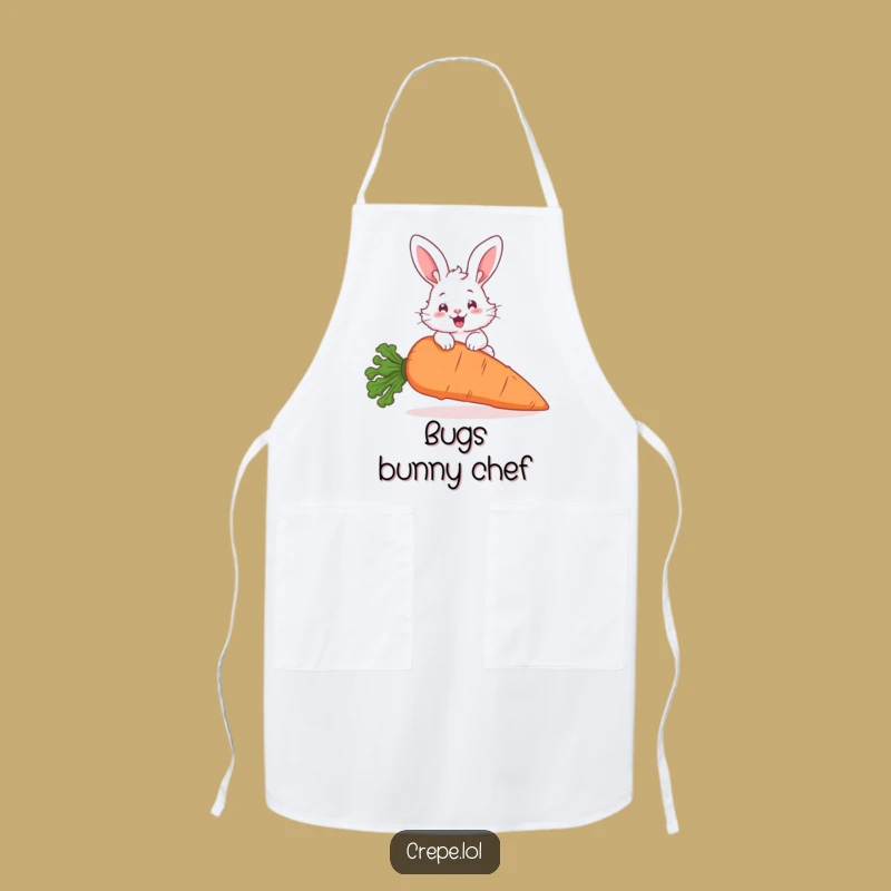 Funny Bunny Hopping Apron: Hilarious Carrot Chef's Wear