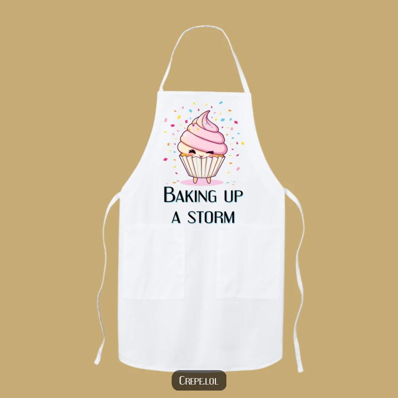 Funny Cupcake Confetti Apron: Bake and Party with Style