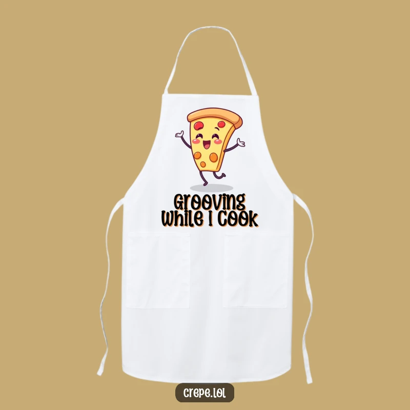 Funny Pizza Slice Dance Apron: Cook with Joy and Humor