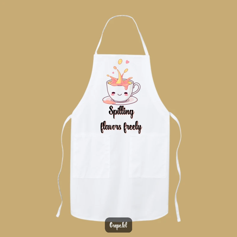 Funny Teacup Spill Apron: Cook with Playfulness Using This Hilarious Essential!