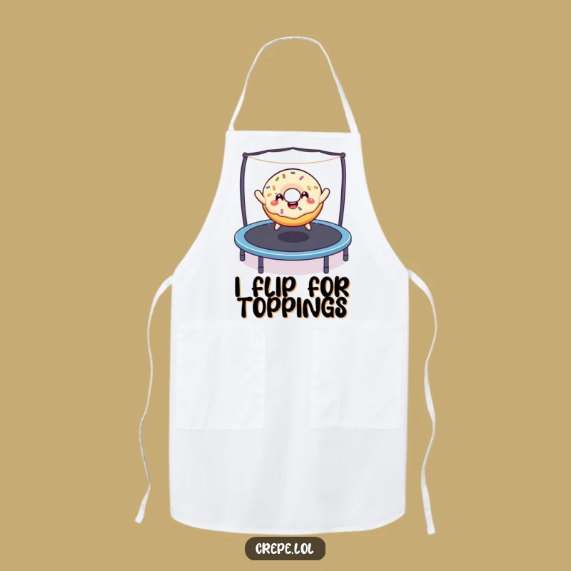 Funny Donut Trampoline Apron: Cook Up Smiles with This Hilarious Baking Essential!