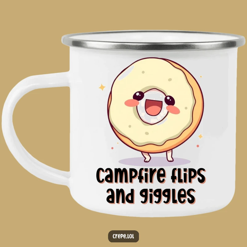 Funny Donut Somersault Camping Mug: Sweet Sips on Every Adventure