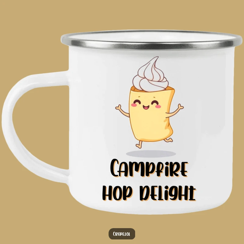 Funny Hopping Crepe Camping Mug - Adventure Fuel with Humor Gift!