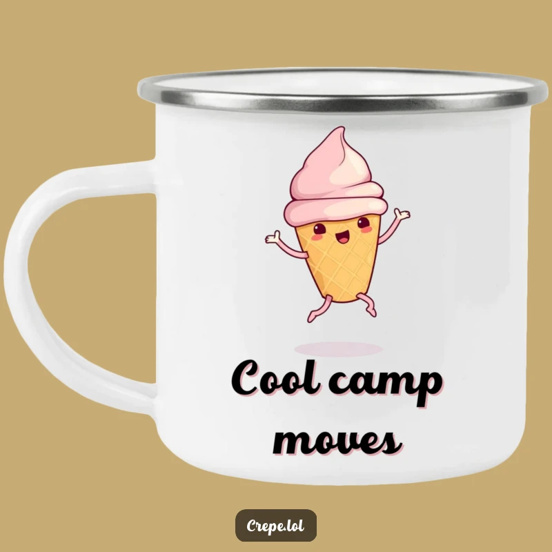 Funny Ice Cream Dance Camping Mug: Cute Hilarious Dessert Adventure Gift