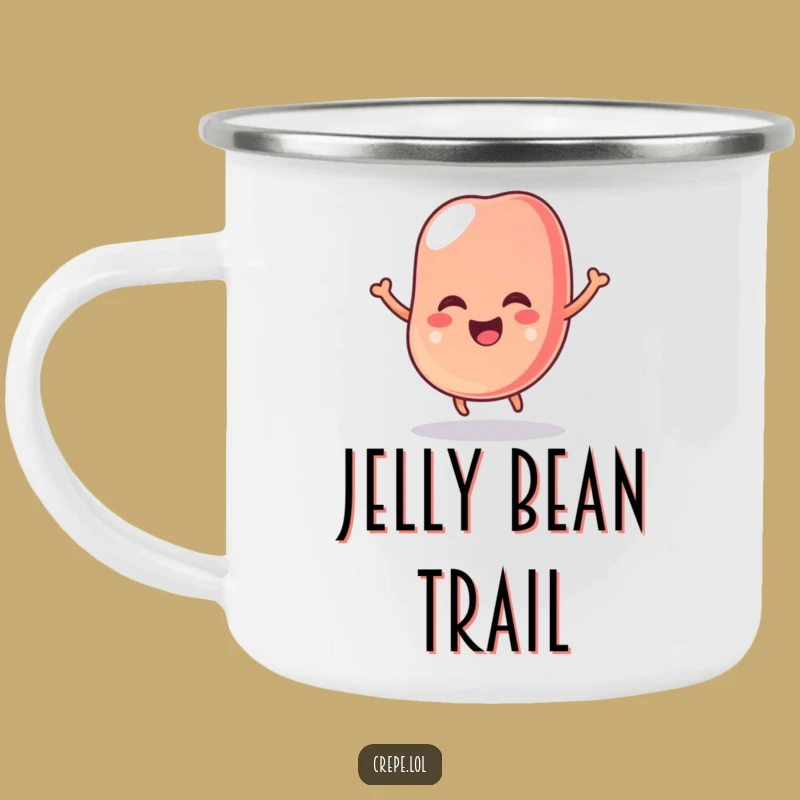Funny Wobbly Jelly Bean Camping Mug - Adventure-Ready and Hilarious Drinkware