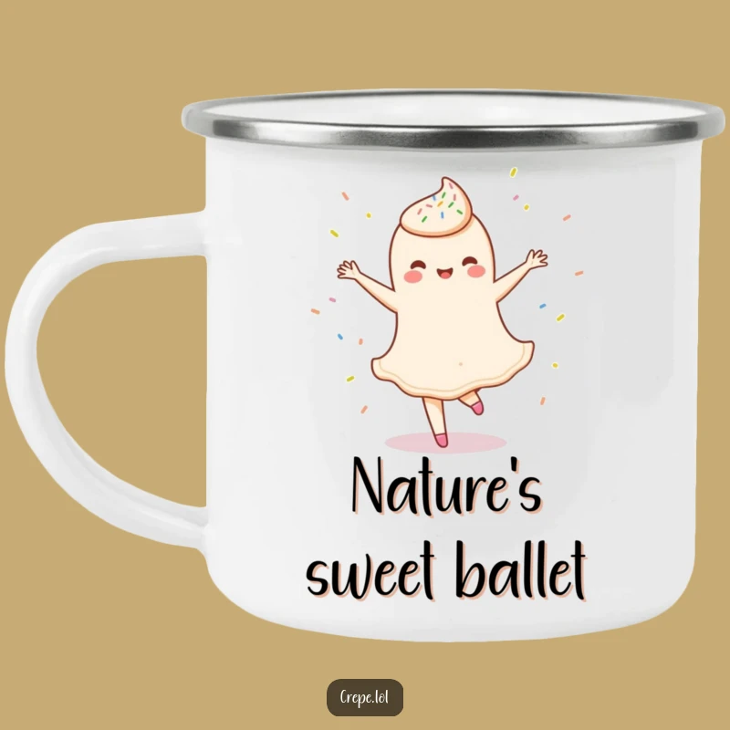 Funny Ballet Crepe Camping Mug: Sip with Sprinkle-Filled Merriment