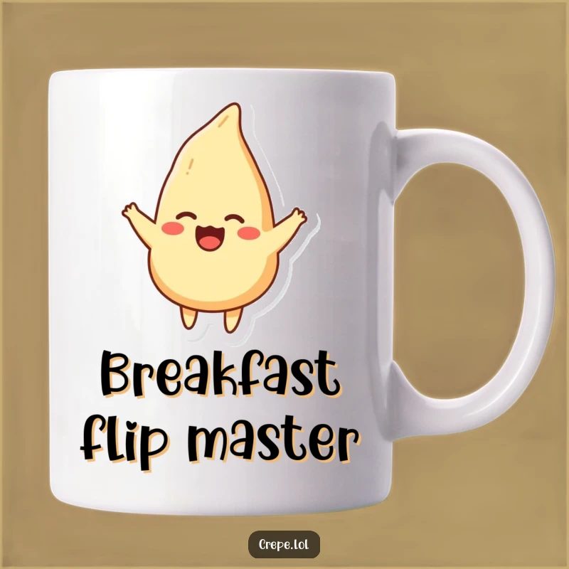Funny Crepe Flip Mug - Hilarious Breakfast Treat Gift!