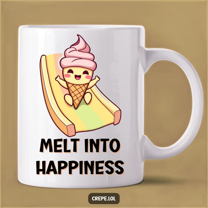 Funny Ice Cream Rainbow Mug: Cheerful Summer Treat and Hilarious Gift