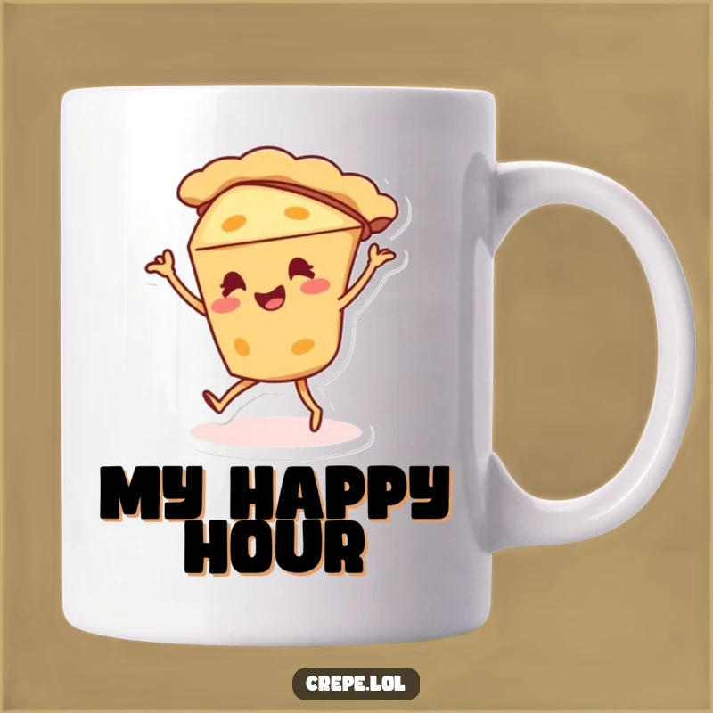 Funny Pie Dance Mug - Silly Dessert Character Gift