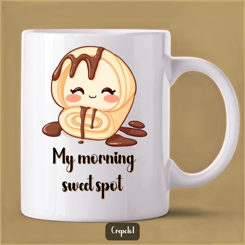 Funny Winking Chocolate Crepe Mug - The Perfect Humorous Breakfast Treat Gift!