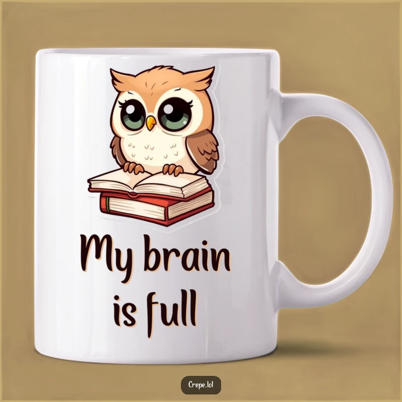 Funny Owl Amazed Reading Gift Mug for Book Lovers, Unique Novelty Coffee Cup