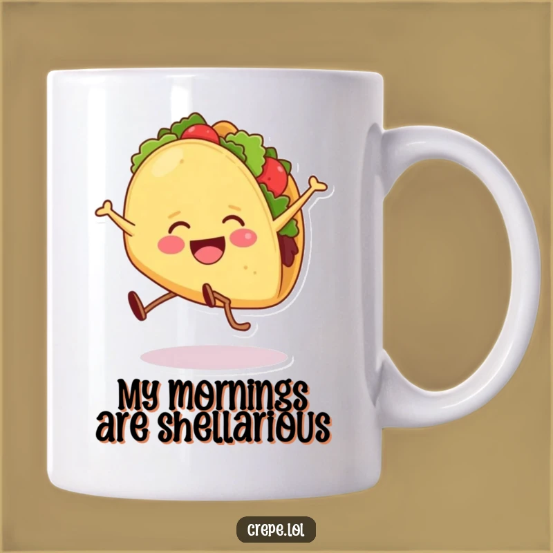 Funny Taco Cartwheel Mug: A Hilarious Foodie Gift for Taco Lovers
