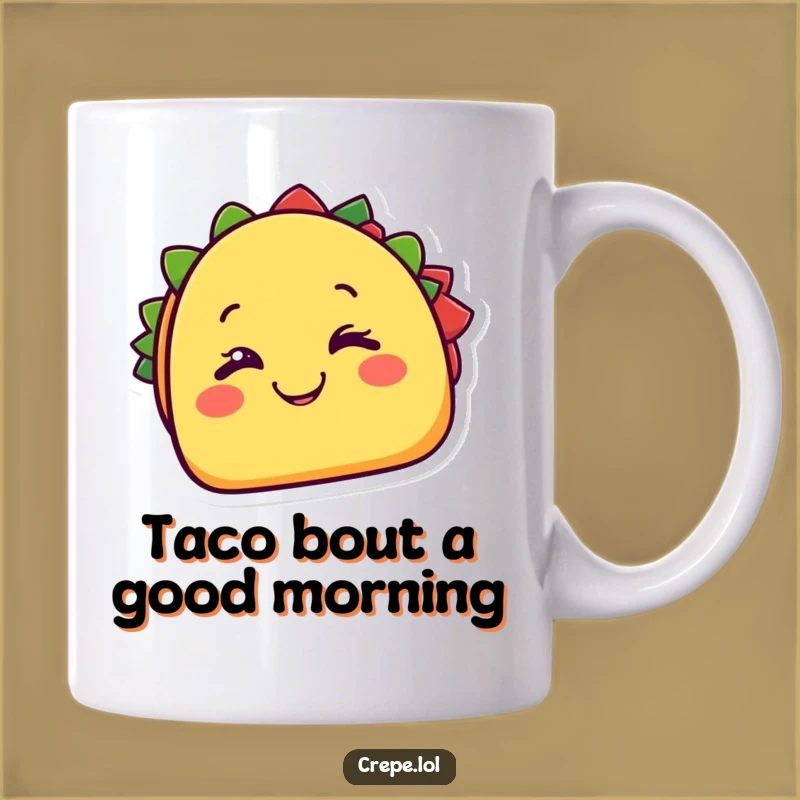 Funny Taco Wink Mug: Cheesy Grin Foodie Gift for Taco Lovers