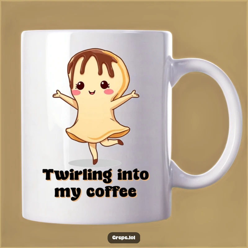 Funny Chocolate Crepe Pirouette Mug - Charming Sweet Gift