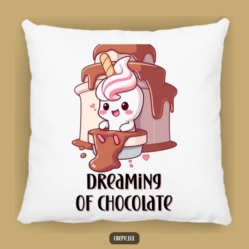 Funny Churro Chocolate Fountain Pillow: Cozy Comfort with Decadent Charm