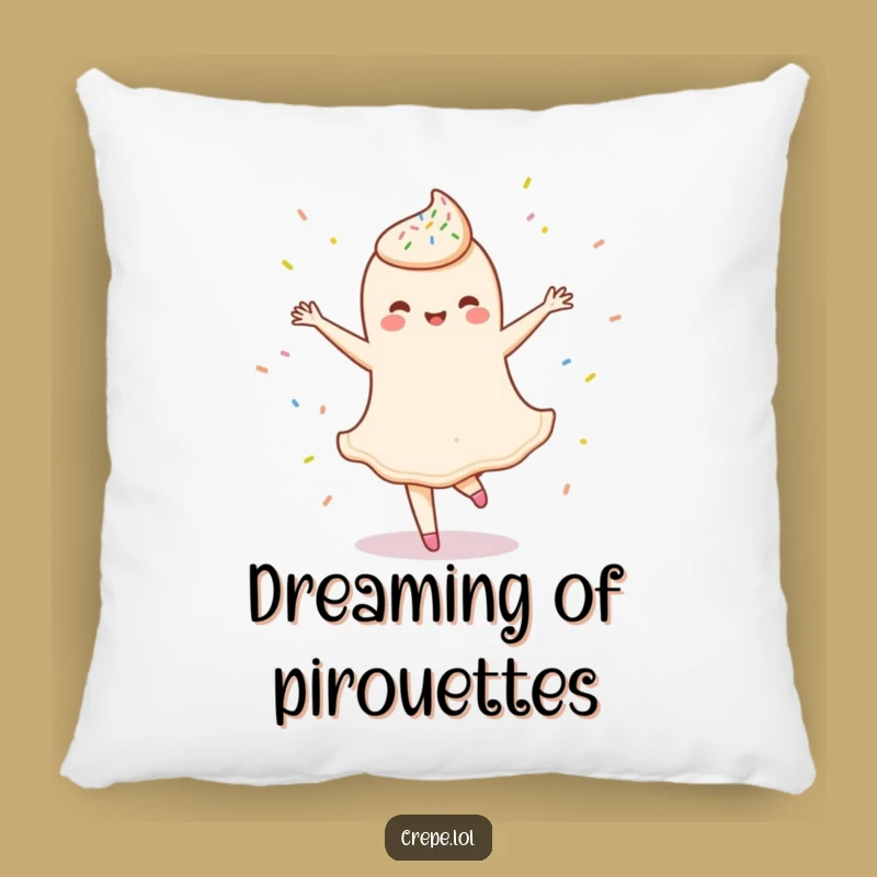 Funny Ballet Crepe Pillow: Soft Comfort with a Playful Twist