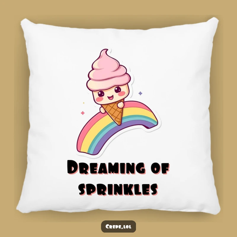 Funny Ice Cream Pillow: Cozy Rainbow Cone Cushion, Sweet Funny Gift!