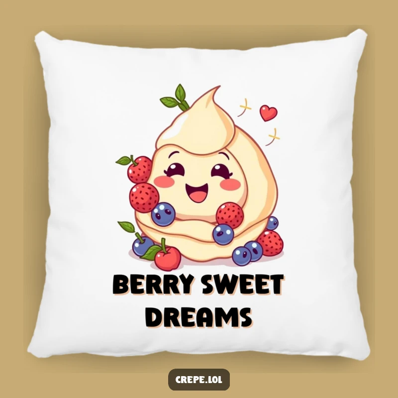 Funny Berry Crepe Pillow - Soft and Cheerful Decor Gift!