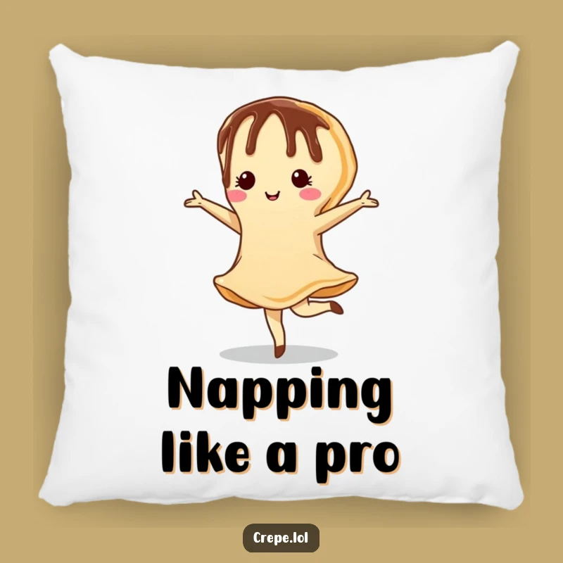 Funny Chocolate Crepe Pirouette Pillow - Cozy & Chic Gift