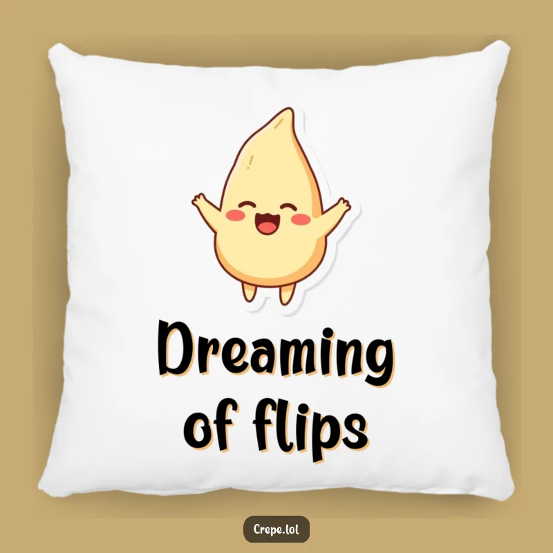 Funny Crepe Flip Pillow - Soft and Comical Decor Gift!
