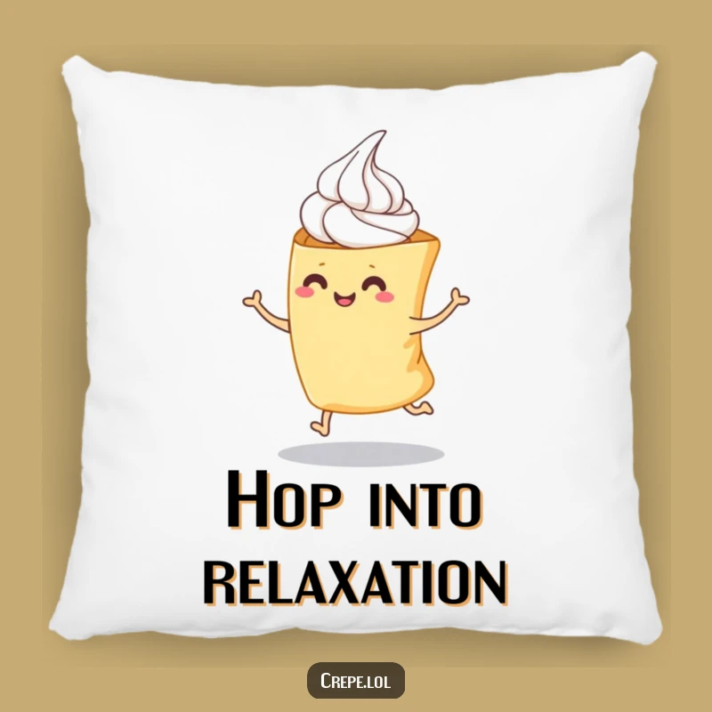 Funny Hopping Crepe Pillow - Cozy Comfort with Playful Charm Gift!