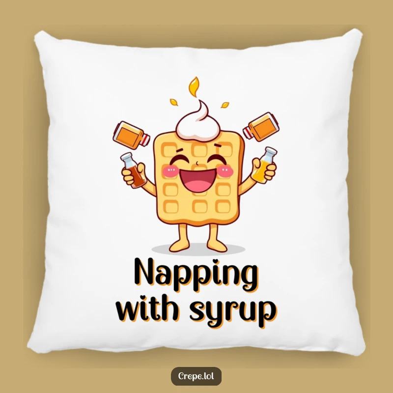 Funny Waffle Syrup Juggling Pillow: Cozy Comfort with a Hilarious Breakfast Twist