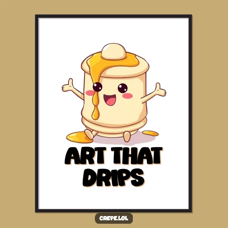 Funny Pancake Syrup Digital Art - Playful Breakfast Character Download