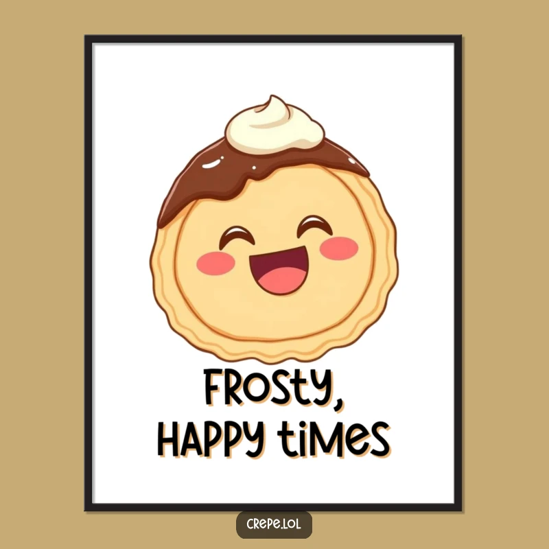 Instant Download Funny Chocolate Crepe Giggling Digital Art Print