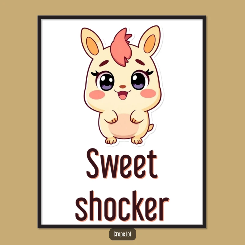 Funny Churro Digital Art: Surprise Character Wall Art, Unique Funny Gift!