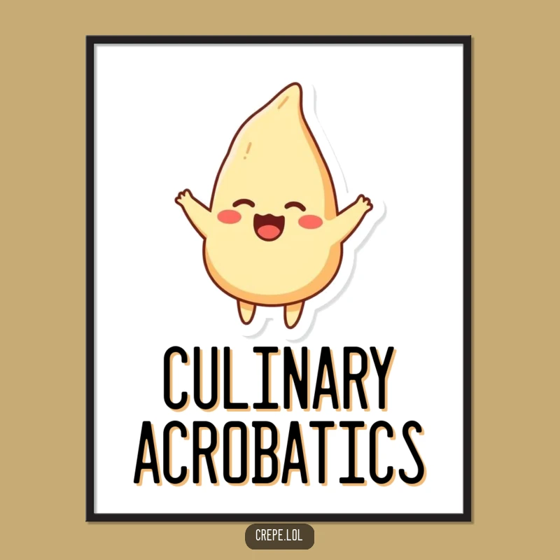 Funny Crepe Flip Digital Art - Instant Whimsical Decor Gift!