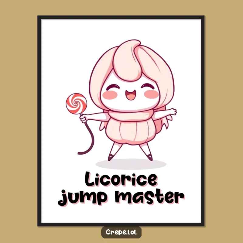 Funny Crepe Jumps Rope Digital Art: Instant Hilarious Decor