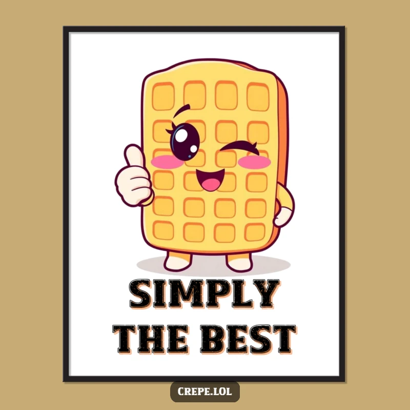 Funny Winking Waffle Digital Art - Thumbs Up Breakfast Download