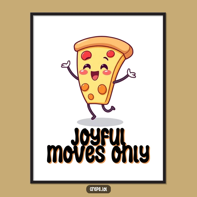 Funny Pizza Slice Dance Digital Art: Joyful Character for Instant Decor
