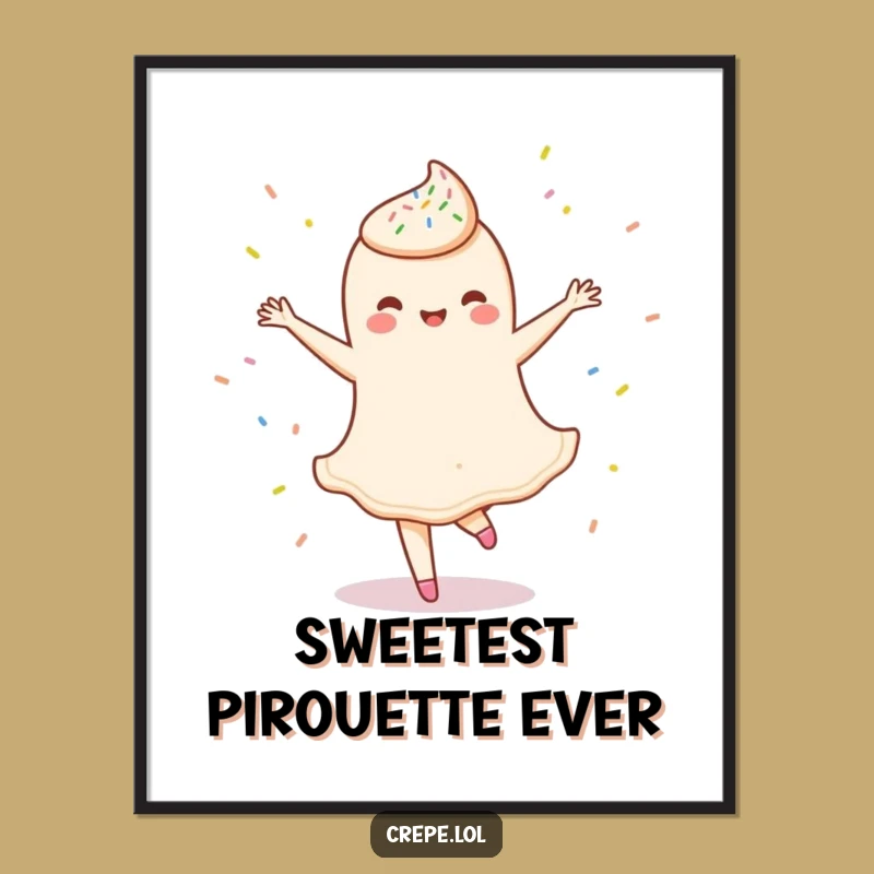 Funny Ballet Crepe Digital Art: Instant Whimsical Decor