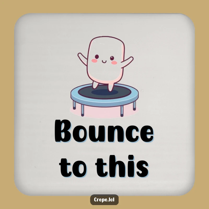 Funny Marshmallow Trampoline Coaster - Bouncing Drink Saver