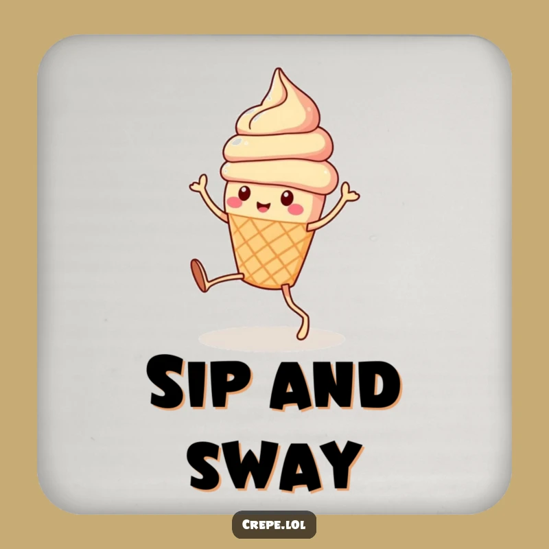 Funny Ice Cream Dance Coasters: Protect Surfaces with Hilarious Dessert Style!