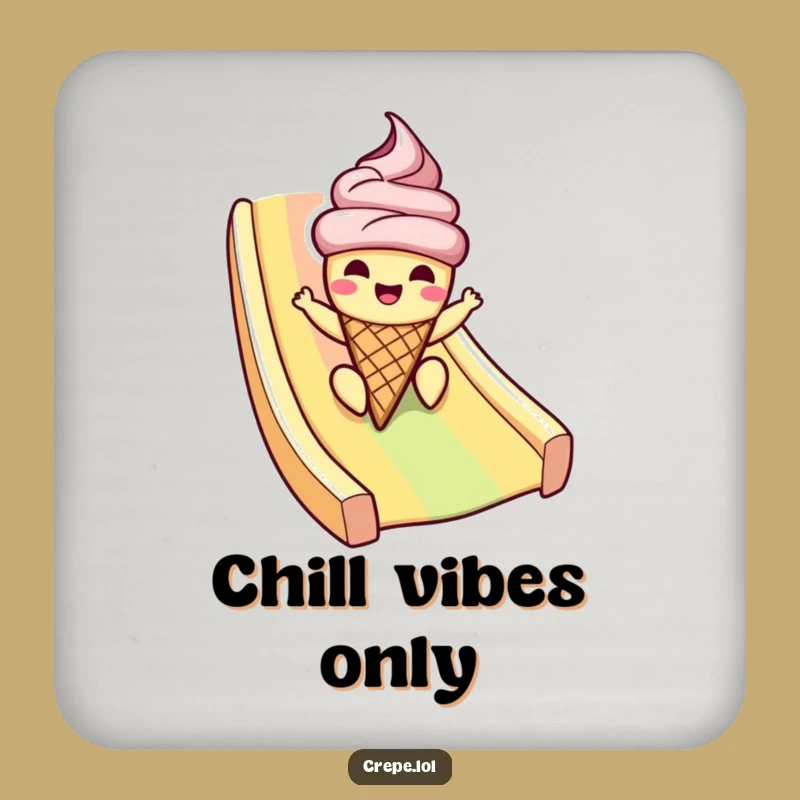 Funny Ice Cream Rainbow Coaster: Protect Furniture with Summer Fun