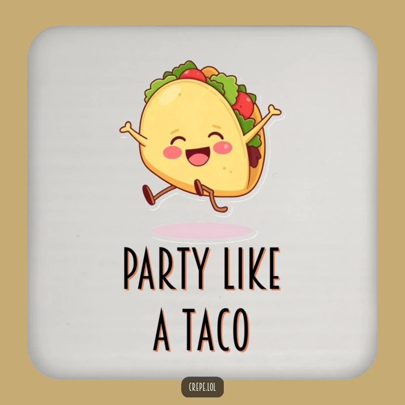 Funny Taco Cartwheel Coasters: Protect Surfaces with Hilarious Art