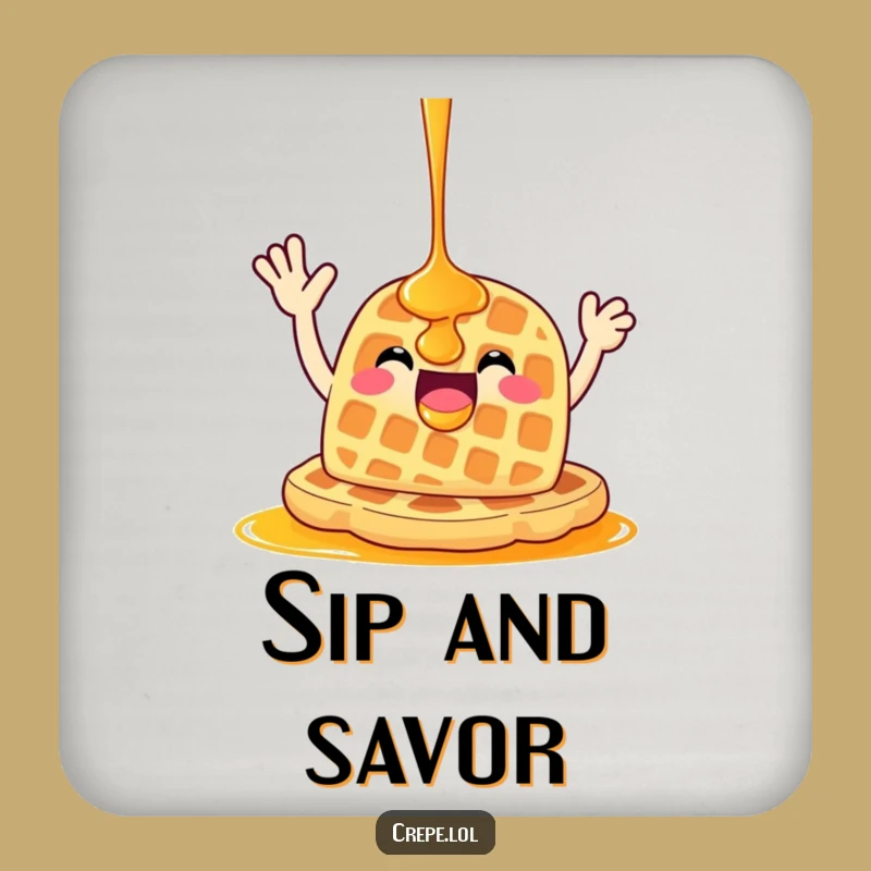 Funny Waffle Wave Coasters: Protect Surfaces with Hilarious Breakfast Style!