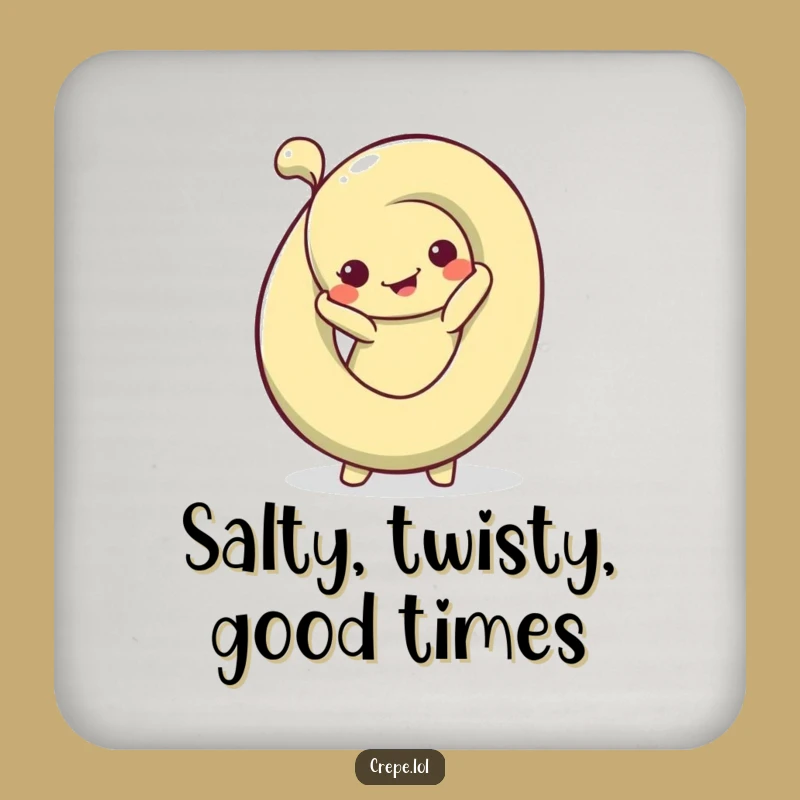 Funny Pretzel Pose Coasters: Protect Tables with Silly Twists