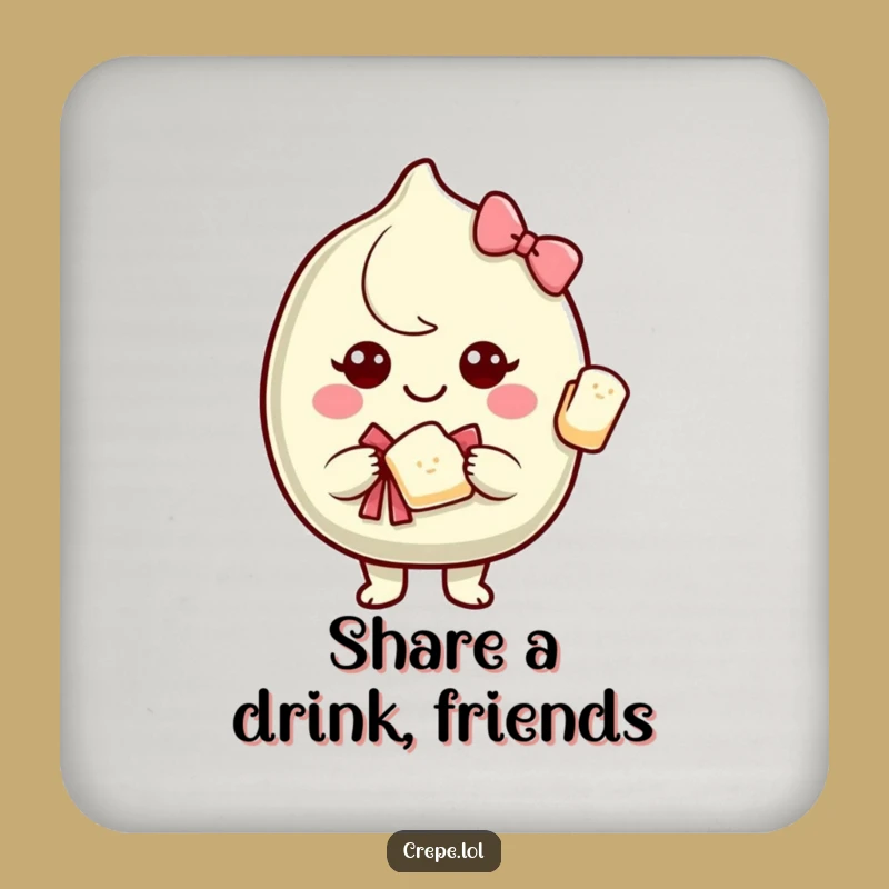 Funny Generous Crepe Coaster: Protect Surfaces with a Smile