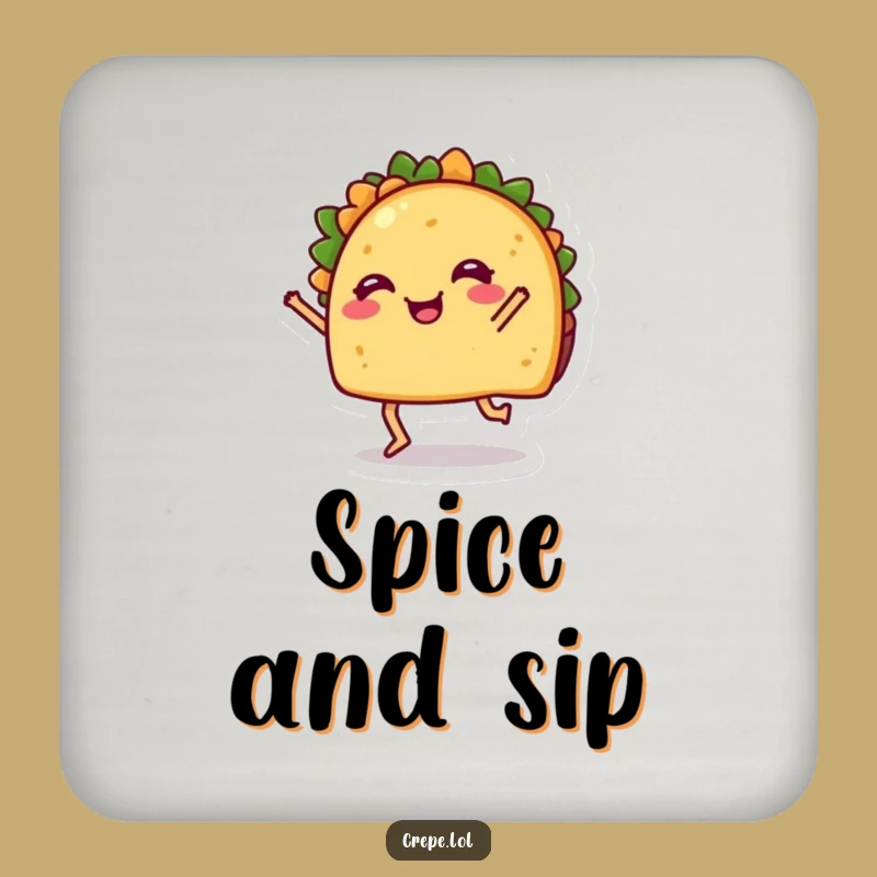 Funny Dancing Taco Coaster: Hilarious Protection for Foodie Fun