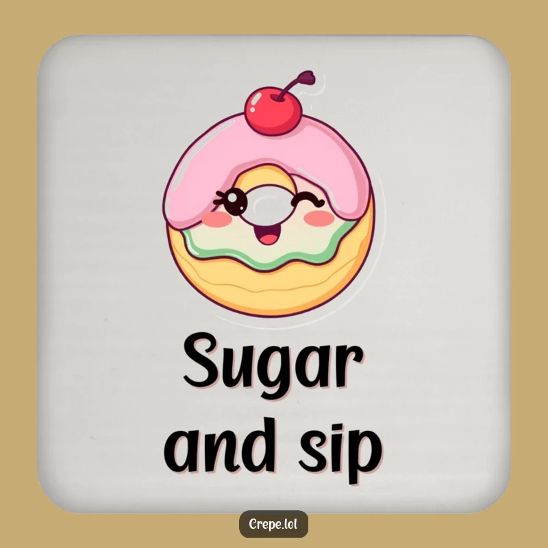 Funny Winking Donut Coaster: Hilarious Protection for Sweet Moments