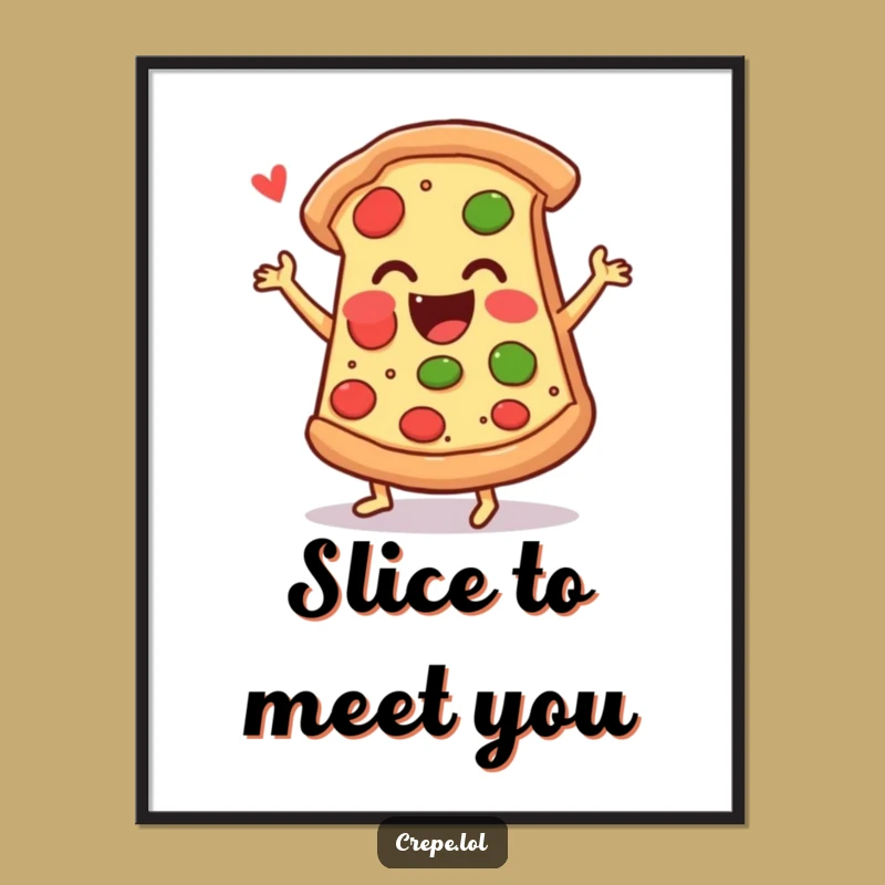 Funny Pizza Jig Poster: Deliciously Hilarious Art for Your Kitchen