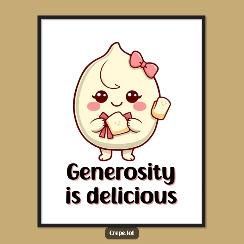 Funny Giving Crepe Poster: Heartwarming & Humorous Wall Art