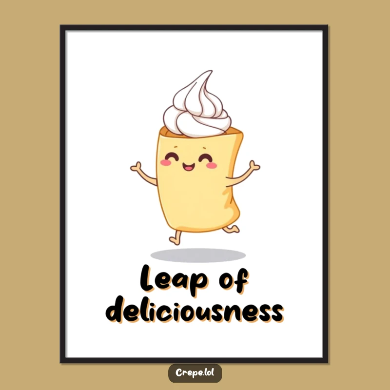 Funny Hopping Crepe Poster - Joyful Wall Art for Sweet Lovers Gift!